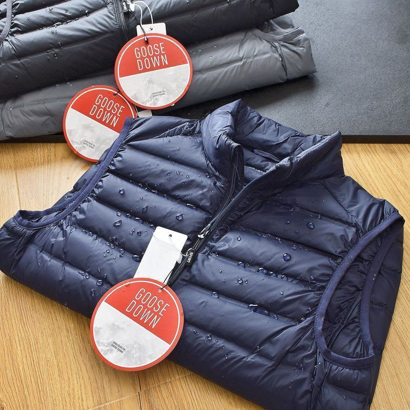 Men'S Down Cotton Vest Lightweight Warm Vest Middle-Aged And Elderly Coat Fashionable - Image 3